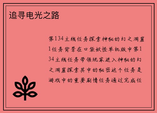 追寻电光之路